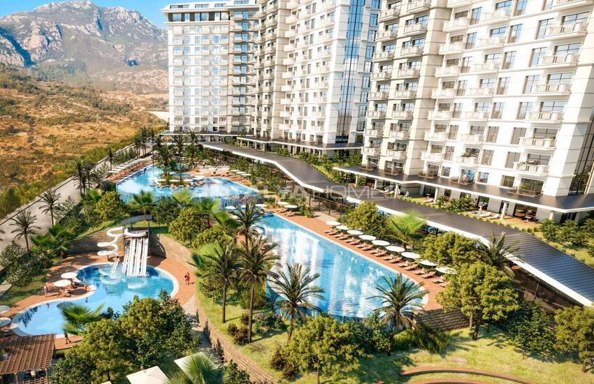 Moderna Lägenheter I Ett Lyxkomplex I Mahmutlar Alanya