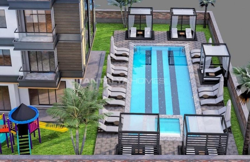 شقق بموقع جيد مطلة على البحر مع حوض سباحة في ألانيا 3