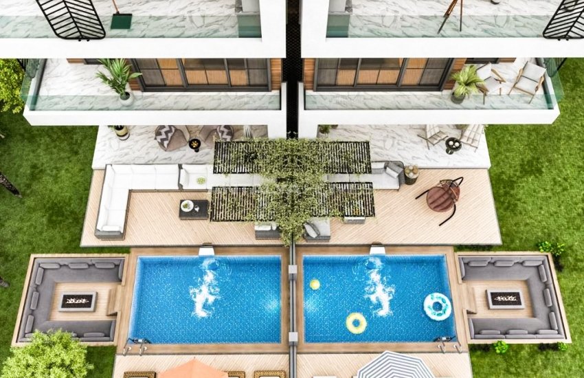 Contemporary Designed Chic Semi Detached Villas in Alanya Center 18