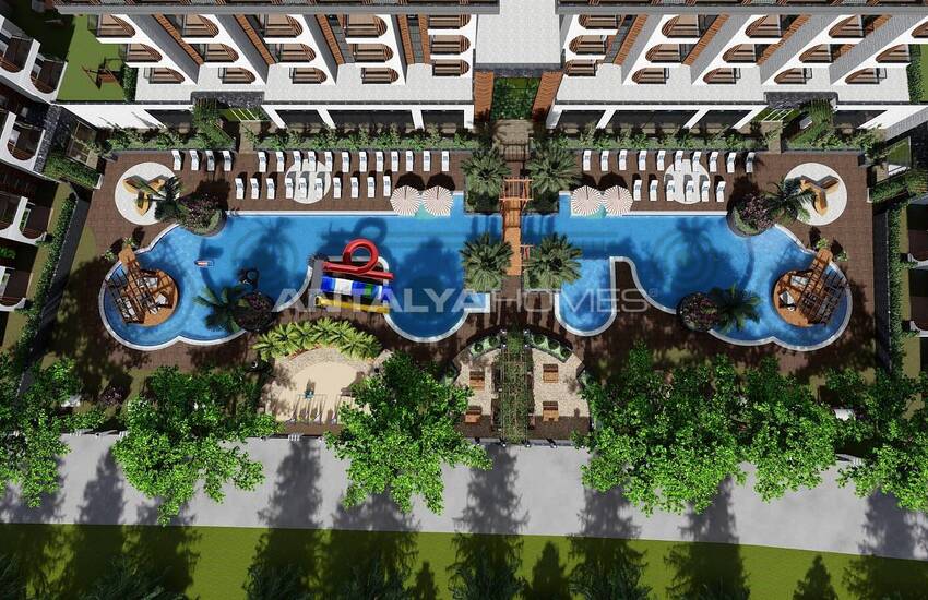 Havsutsikt Lägenheter I Ett Komplex I Alanya Avsallar 5