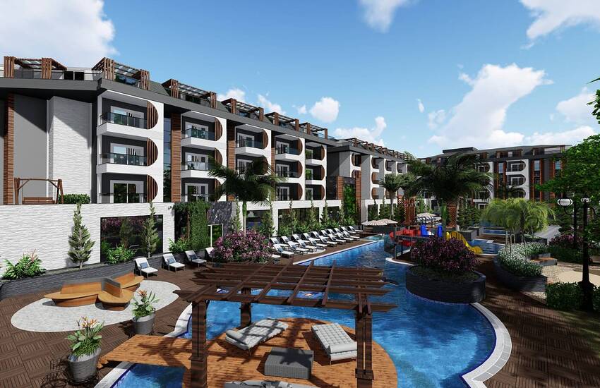 Sea View Apartments in a Complex in Alanya Avsallar