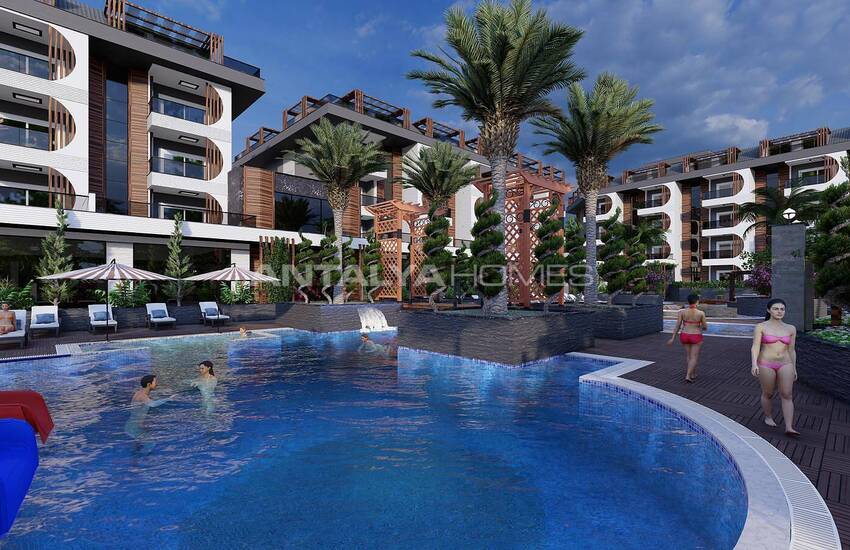 Havsutsikt Lägenheter I Ett Komplex I Alanya Avsallar 7