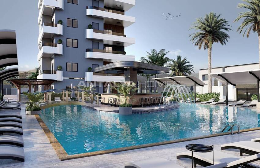 New Apartments Close to the Beach in the Center of Mahmutlar