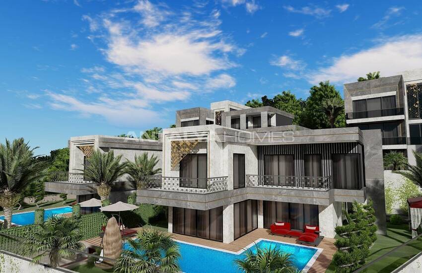 Castle and Sea View Villas with Private Pools in Alanya
