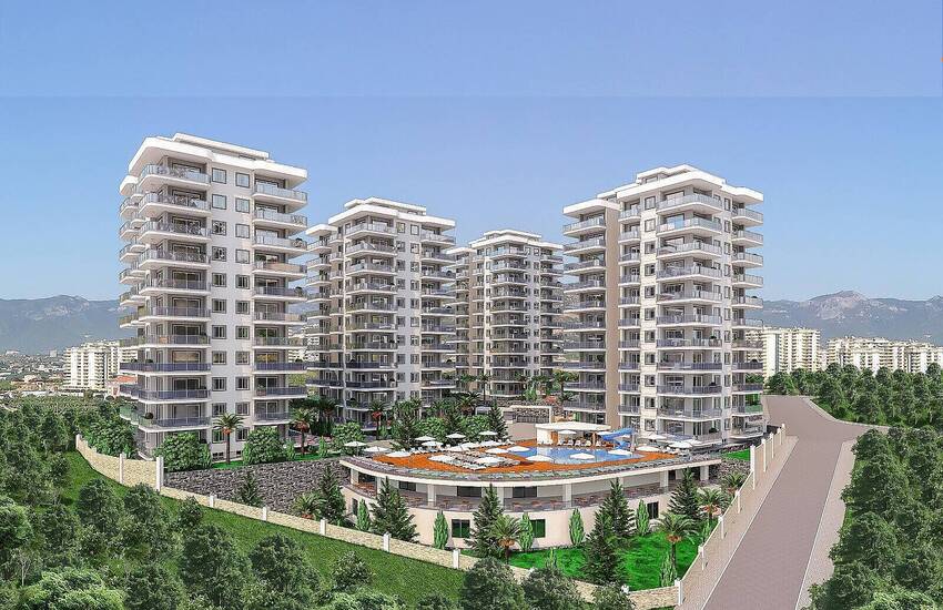 New Apartments with Wonderful Sea View in Mahmutlar, Alanya