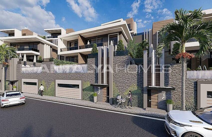 Chic Villas with Magnificent Sea Views in Alanya Center 15