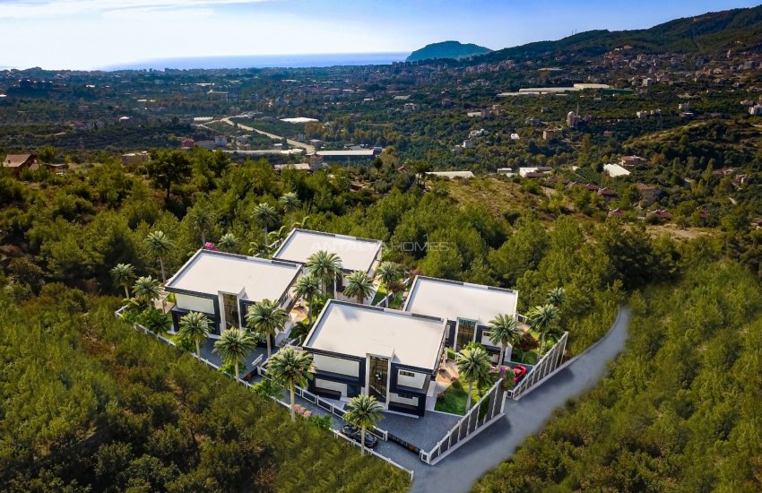 Contemporary Design Villas with Pool and Garden in Alanya 1