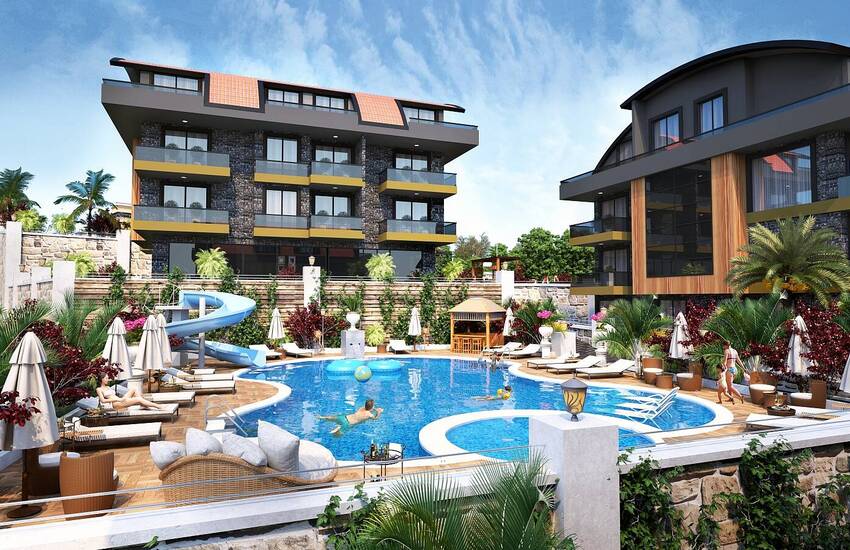 Unique Luxury Design Concept Flats in Alanya Buyukhasbahce