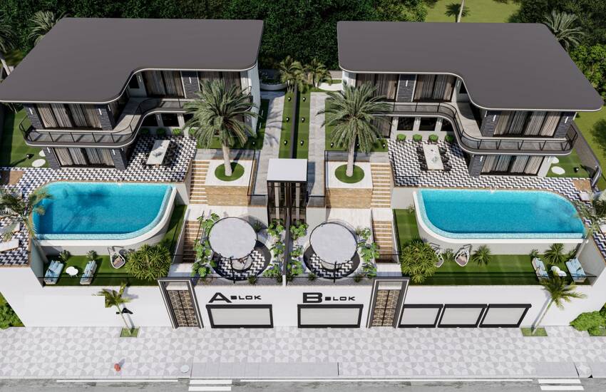 New Build Detached Villas with Sea and Alanya Castle Views 1