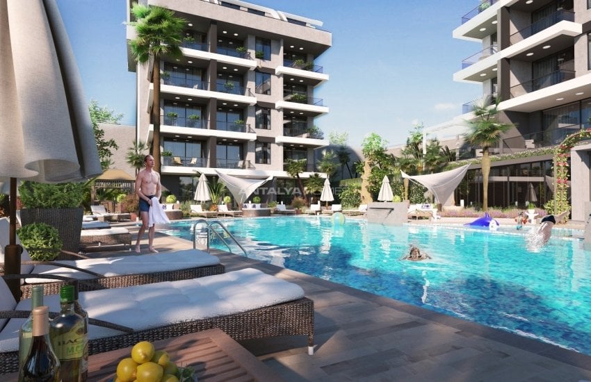Modern Flats with Sea and Nature Views in Kargicak Alanya 1
