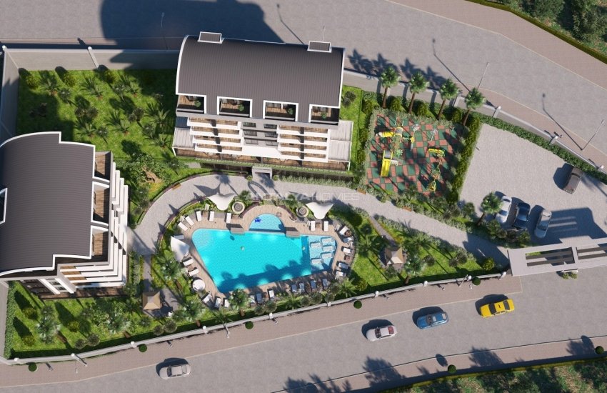 Modern Flats with Sea and Nature Views in Kargicak Alanya 14