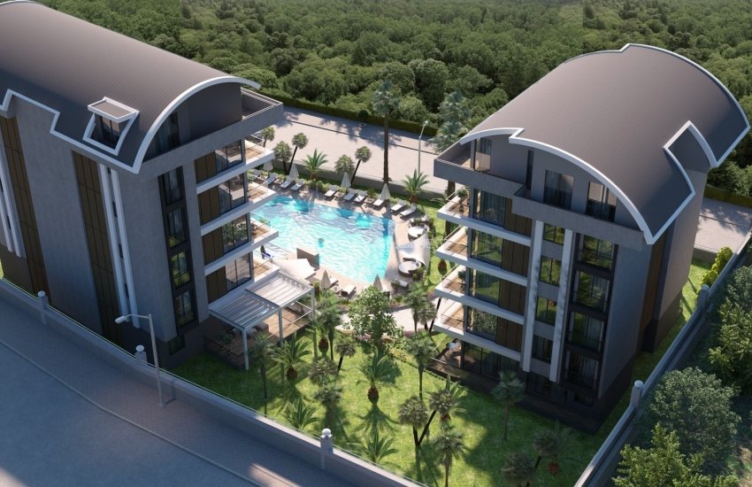 Modern Flats with Sea and Nature Views in Kargicak Alanya 16