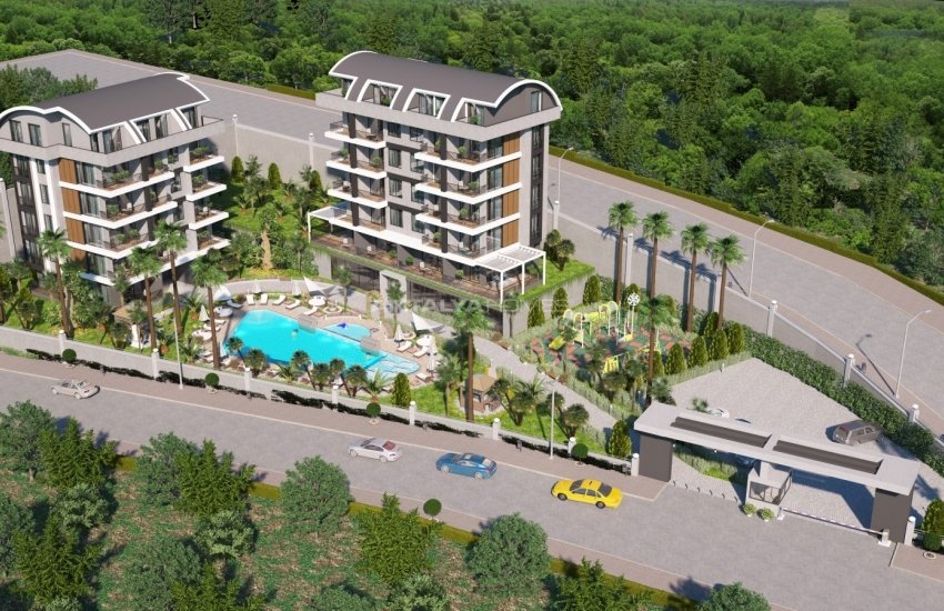 Modern Flats with Sea and Nature Views in Kargicak Alanya 17