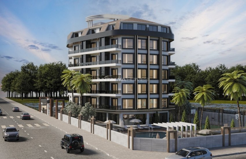 Sea View Real Estate in a Complex Near the Coast in Kestel, Alanya 5