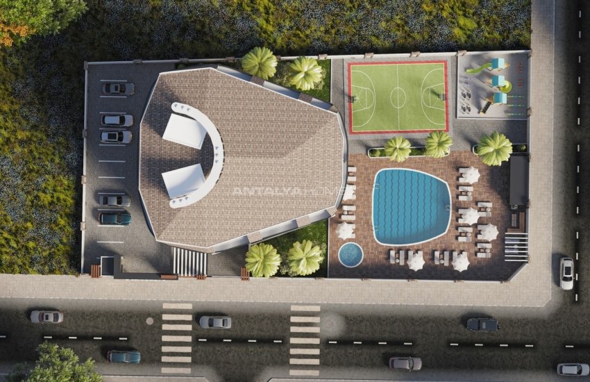 Sea View Real Estate in a Complex Near the Coast in Kestel, Alanya 9