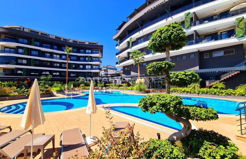 Eleganta Lägenheter I Ett Komplex Med Pooler I Oba Alanya