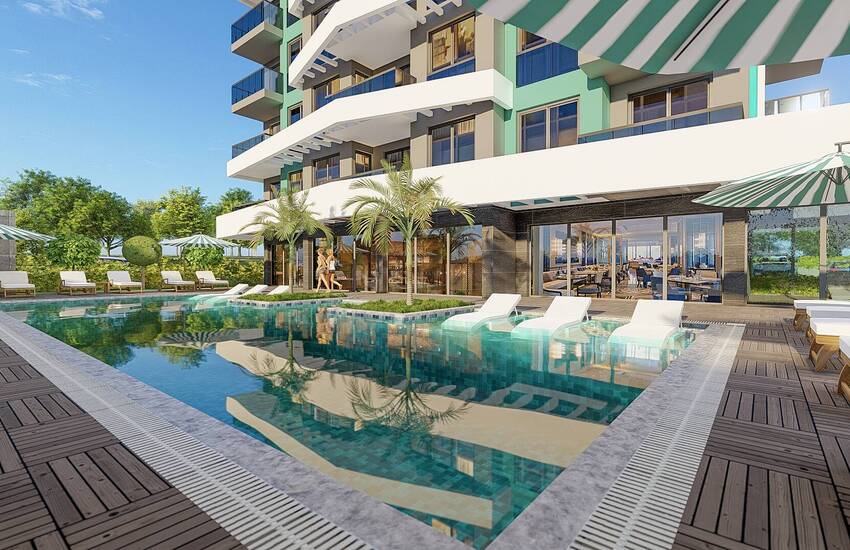 New Properties in a Rich Featured Project in Alanya Avsallar 1