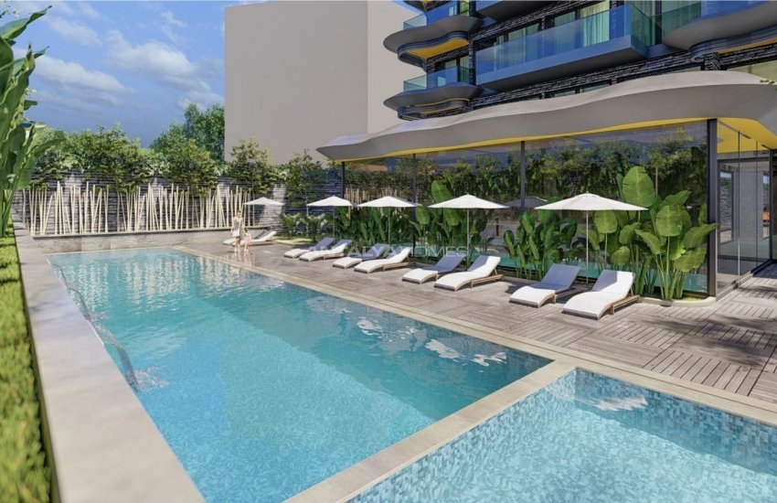 Beachfront Luxury Flats Close to Amenities in Alanya Tosmur 11