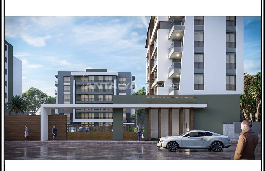 New Antalya Apartments in a Project with Pool in Aksu