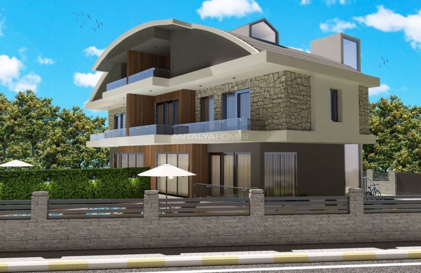 Semi-detached Villas with a Lift and a Pool in Dosemealti 6