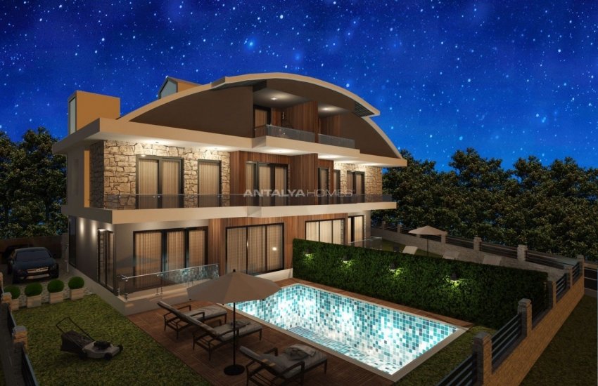 Semi-detached Villas with a Lift and a Pool in Dosemealti 1