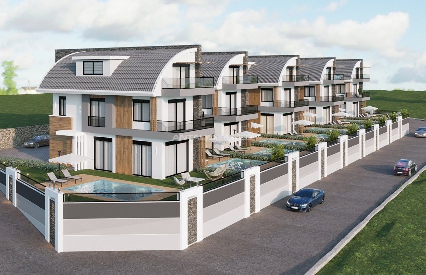 Villas Triplex Avec Piscine Privée Et Jardin À Alanya 5