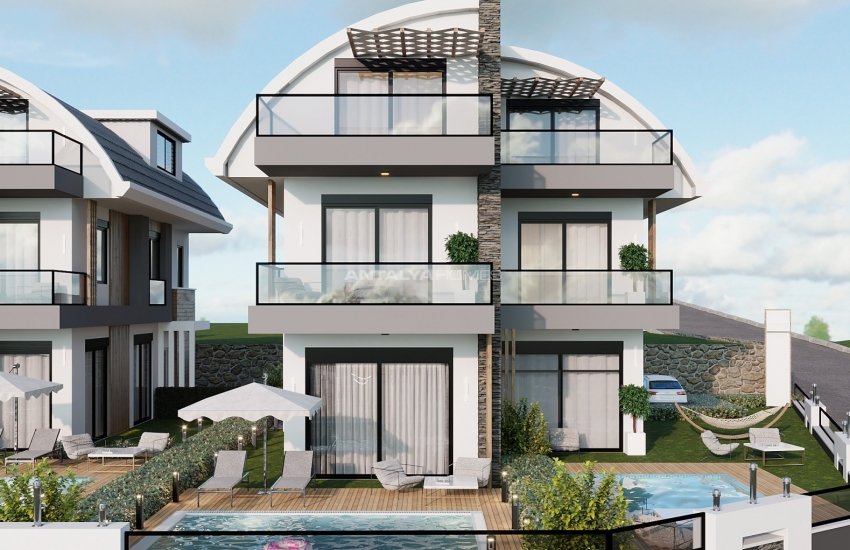 Villas Triplex Avec Piscine Privée Et Jardin À Alanya 6