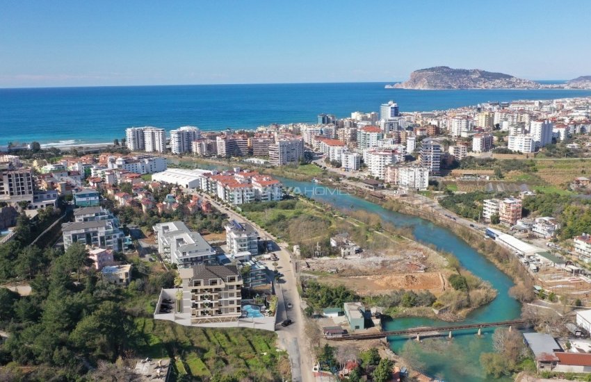 Modernly Designed Apartments Near Dim River in Kestel Alanya 1