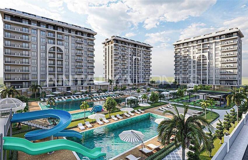 New Build Properties with Sea View in a Complex in Alanya