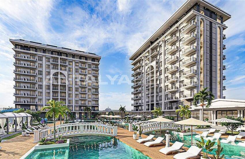 املاک جدید با دید دریا در مجتمعی در آلانیا 3