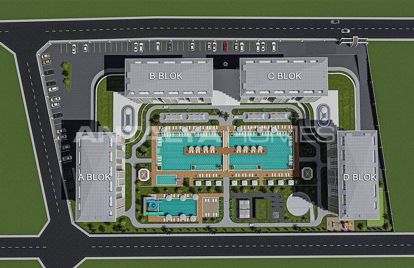 املاک جدید با دید دریا در مجتمعی در آلانیا 19