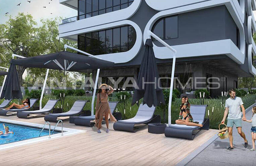 املاک نوساز در یک مجتمع لوکس با استخر در یشیلباهچه، لارا 4