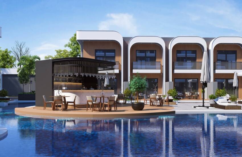 Aksu'da Kapsamlı Proje İçinde Modern Tasarımlı İkiz Villalar 1