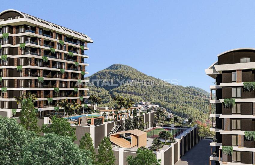 New Real Estate with Sea View in Modern Complex in Alanya 2
