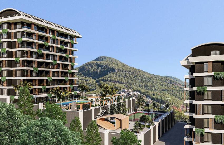 New Real Estate with Sea View in Modern Complex in Alanya