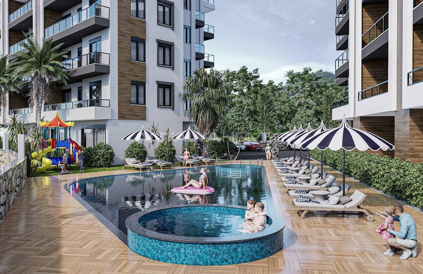 Wohnungen In Stilvollem Zwei-block-komplex In Tosmur Alanya 6
