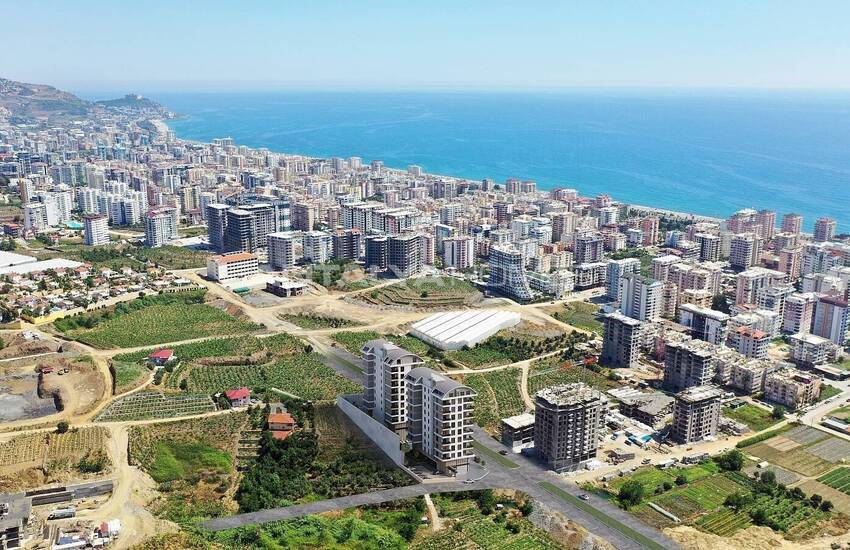 آپارتمان های با چشم انداز دریا نزدیک به ساحل در آلانیا، محمودلار