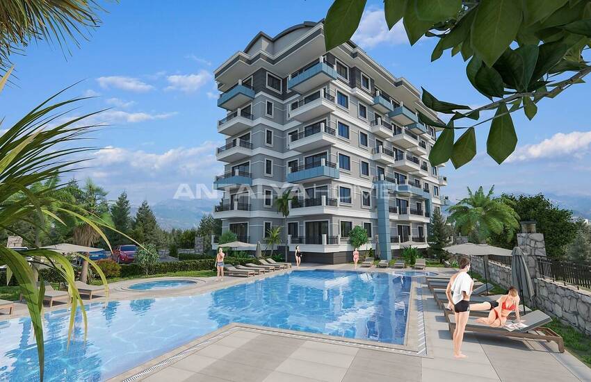 Luxus Wohnungen In Neuem Komplex Mit Meerblick In Alanya