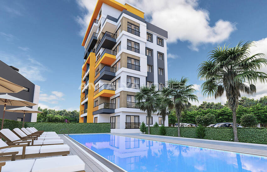 آپارتمان های جمع و جور با چشم انداز بی وقفه در آکسو، آنتالیا 1