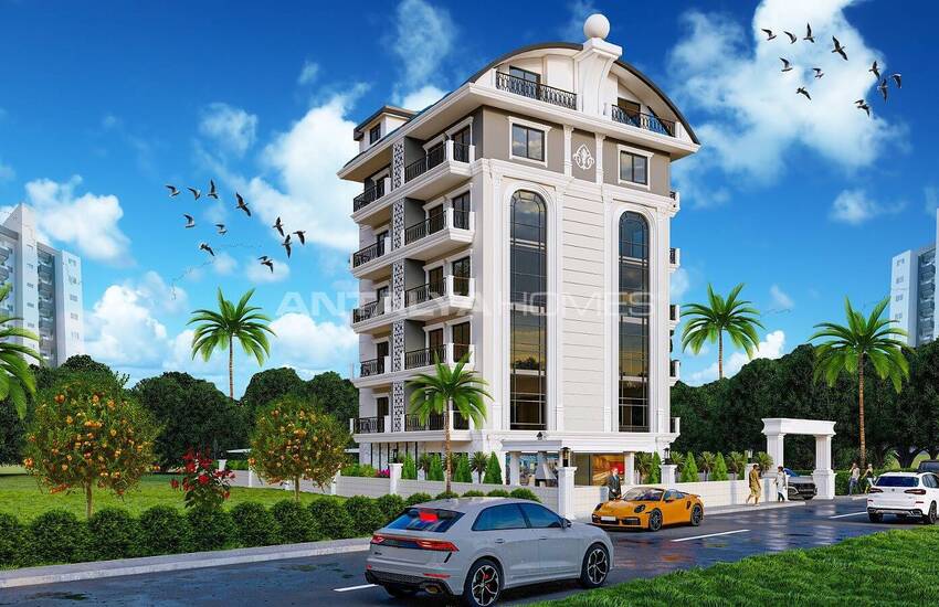 Elegant Flats in a Complex in Oba Neighborhood in Alanya 1