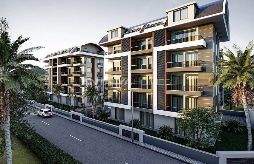 Real Estate in a Complex with Swimming Pool in Alanya Oba 1