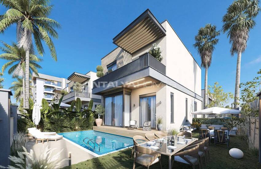 Neubau Villen Mit Privatem Schwimmbad Und Garten In Antalya