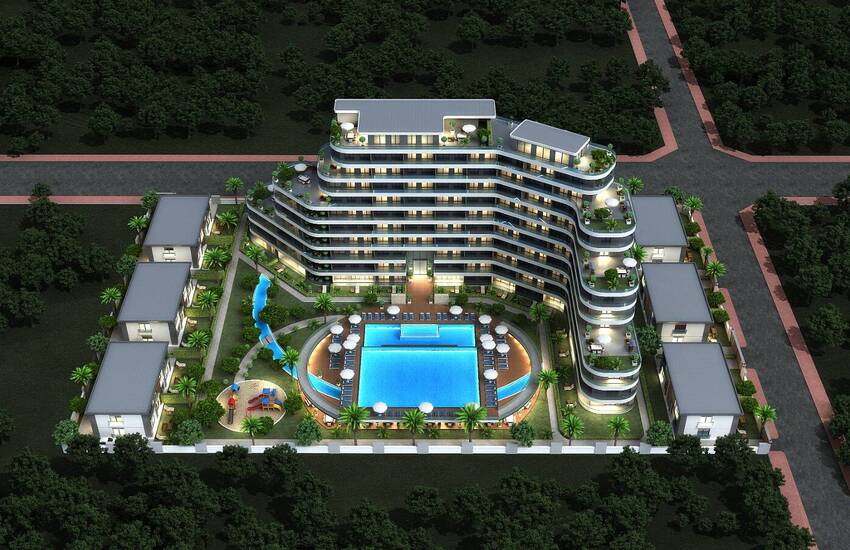 Apartments with Large Gardens and Terraces in Antalya Aksu