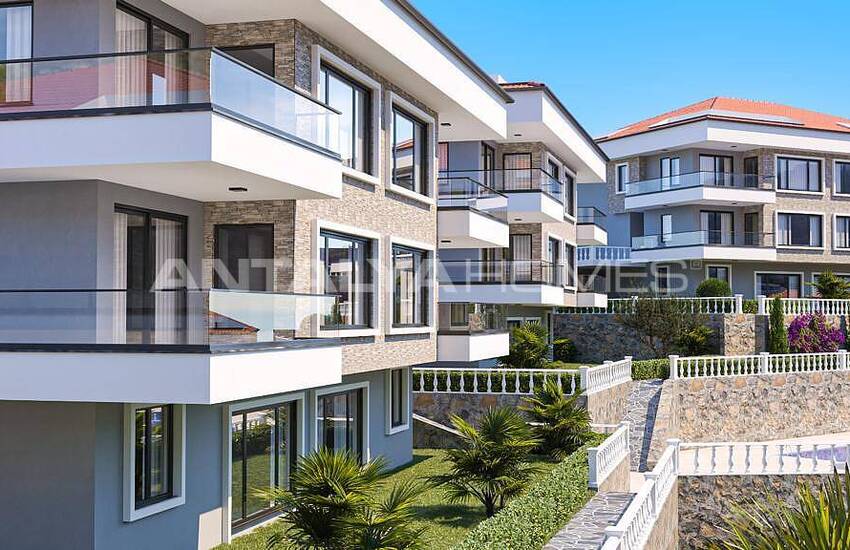 Duplex Med Natur Och Havsutsikt Omgivna Av Natur I Kargicak Alanya 1
