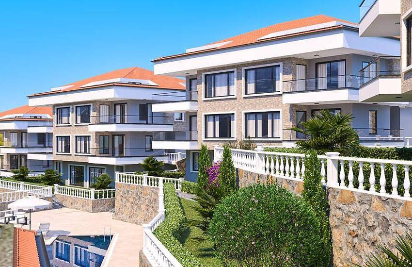 Nature and Sea View Duplexes Surrounded by Nature in Kargicak Alanya