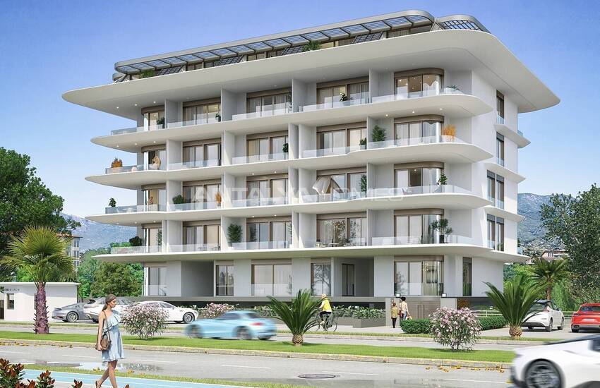 Nybyggda Lägenheter Nära Havet I Ett Komplex I Alanya Kestel 3