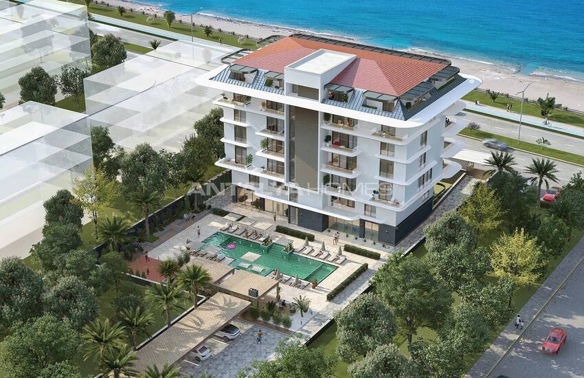 Nybyggda Lägenheter Nära Havet I Ett Komplex I Alanya Kestel 5