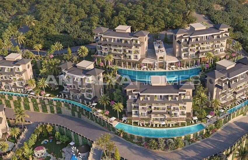 Havsutsikt Lägenheter I Ett Lyxigt Komplex I Kargicak Alanya 1