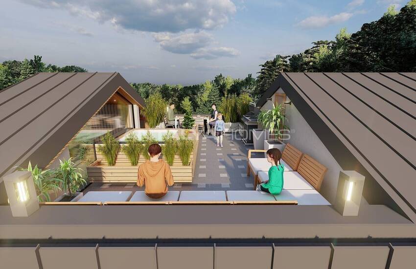 خانه های مستقل با چشم انداز دریا و استخر در آلانیا، تپه 12