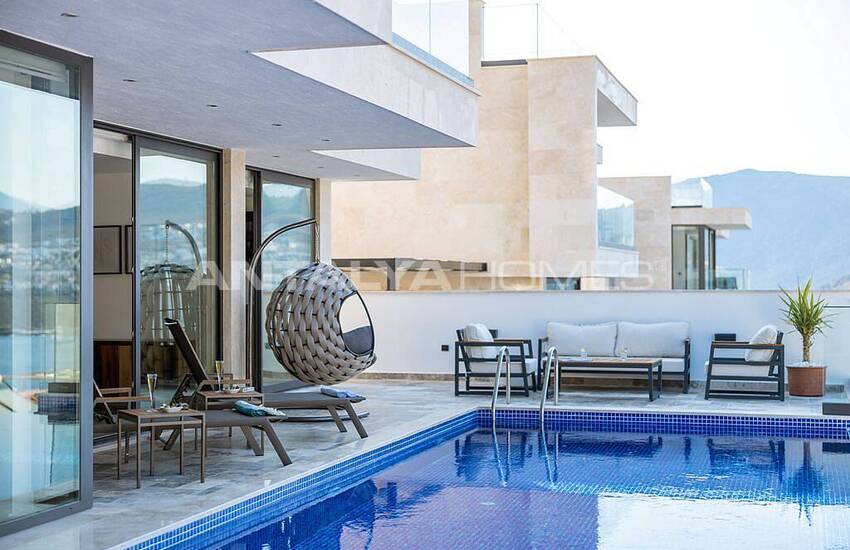 Luxury Villa with Sea and City Views in Kalkan Antalya